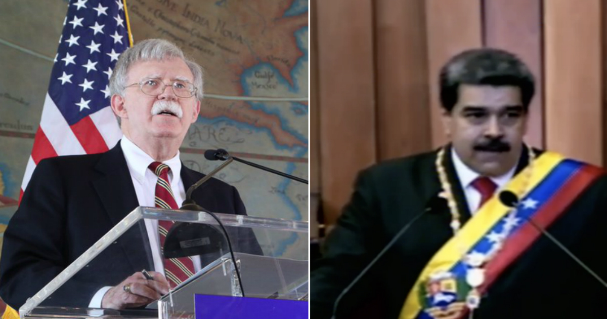 John Bolton dice que EE.UU. no reconocerá el mandato de Nicolás Maduro. © Twitter / John Bolton y Nicolás Maduro