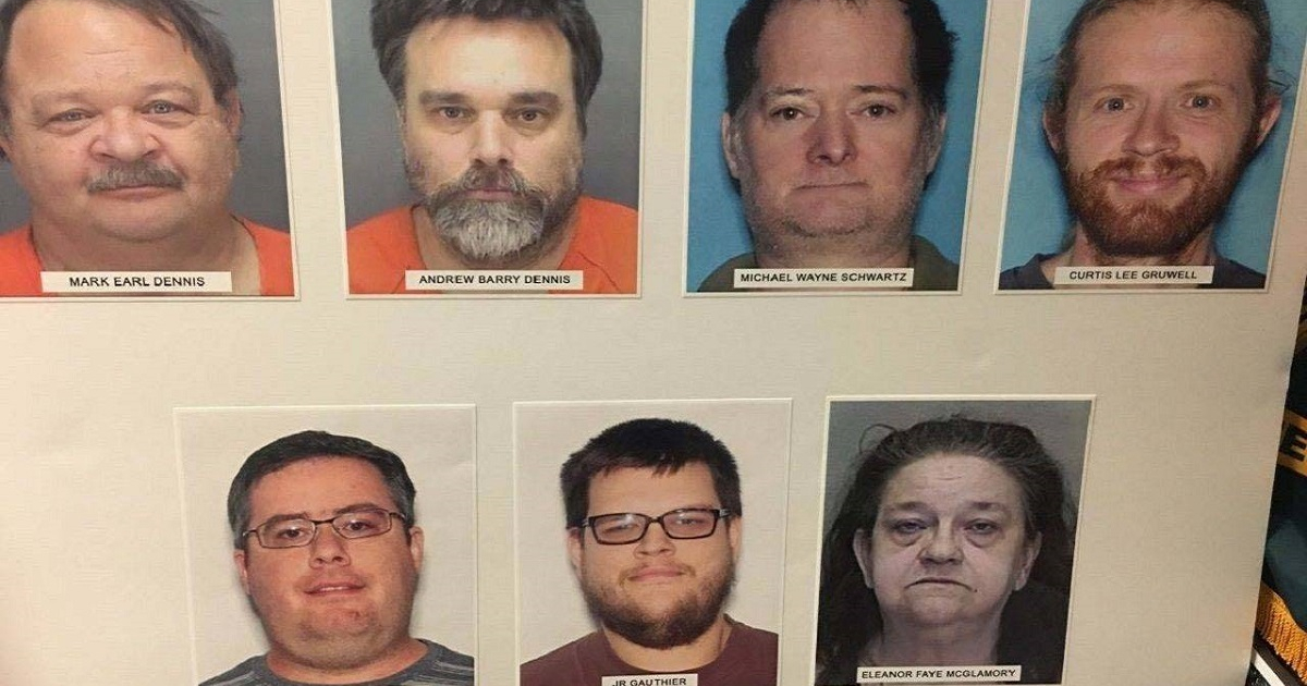 Grupo de 7 personas arrestadas © Pinellas County Sheriffs Office