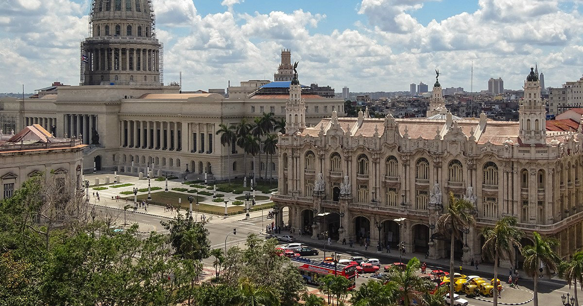 Vista aérea de la zona del Capitolio y del Gran Teatro de La Habana © CiberCuba