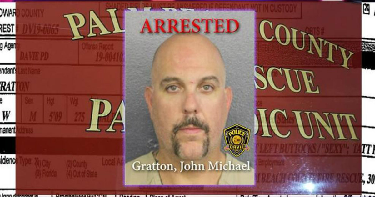 John Gratton acusado de provocar un accidente por conducir ebrio © Davie Police Department via cbs12