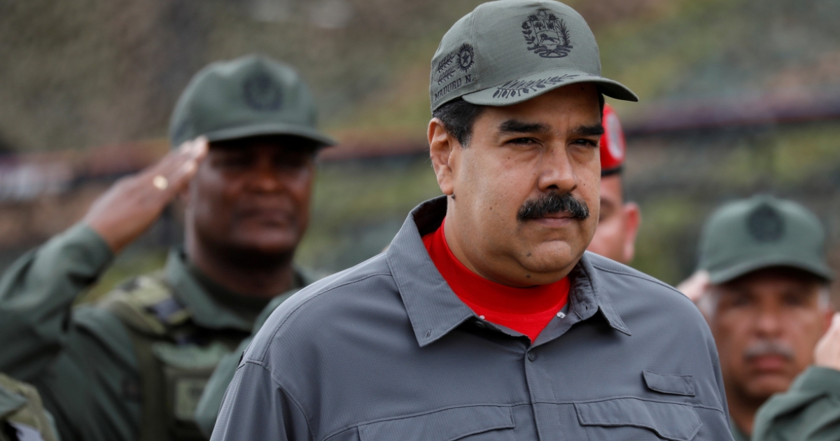 Nicolás Maduro en un ejercicio militar en la base Fuerte Tiuna en Caracas, el 24 de febrero de 2018. © Reuters/ Marco Bello
