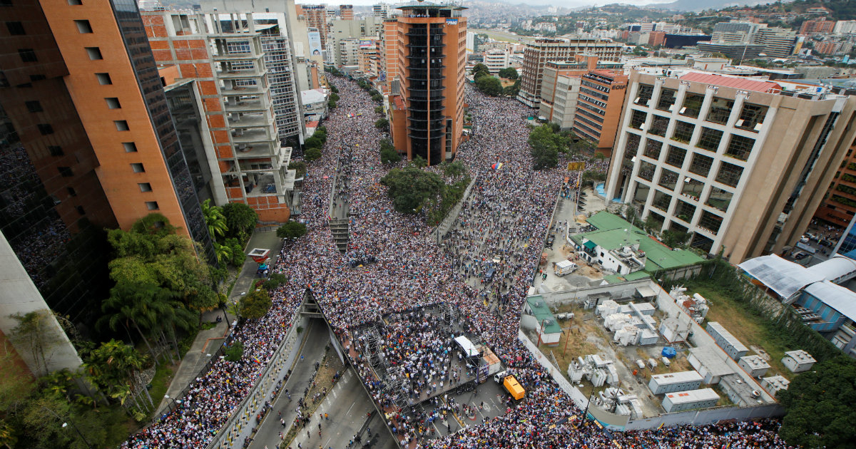 Protestas en Venezuela el pasado 23 de enero © Reuters / Adriana Loureiro