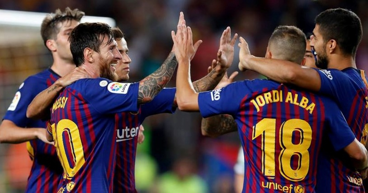 Jugadores del Barça en un partido celebrado en agosto de 2018. © Facebook/ FC Barcelona