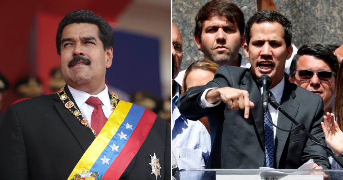 Nicolás Maduro y Juan Guaidó © Wikimedia Commons y Reuters