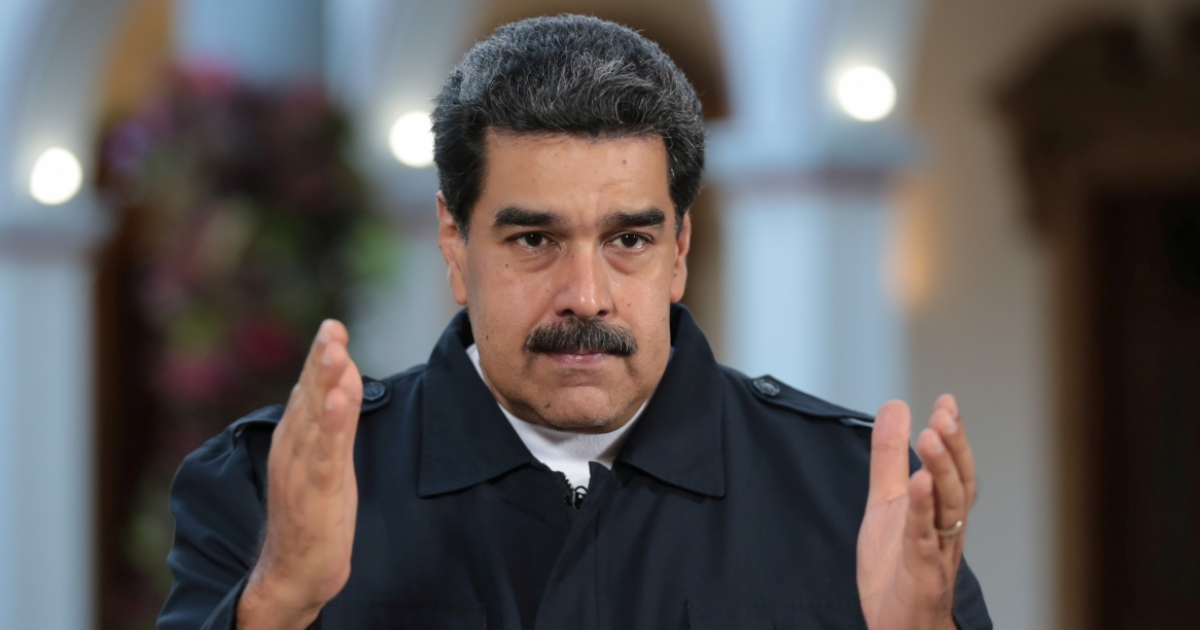 Maduro habla durante una transmisión en el Palacio de Miraflores en Caracas, Venezuela, el pasado 29 de enero. © Reuters