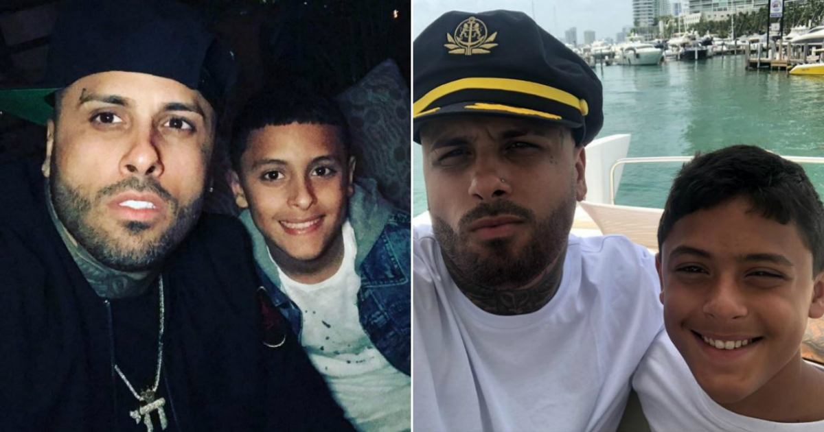 Nicky Jam junto a su hijo Joe Martin © Instagram / Nicky Jam