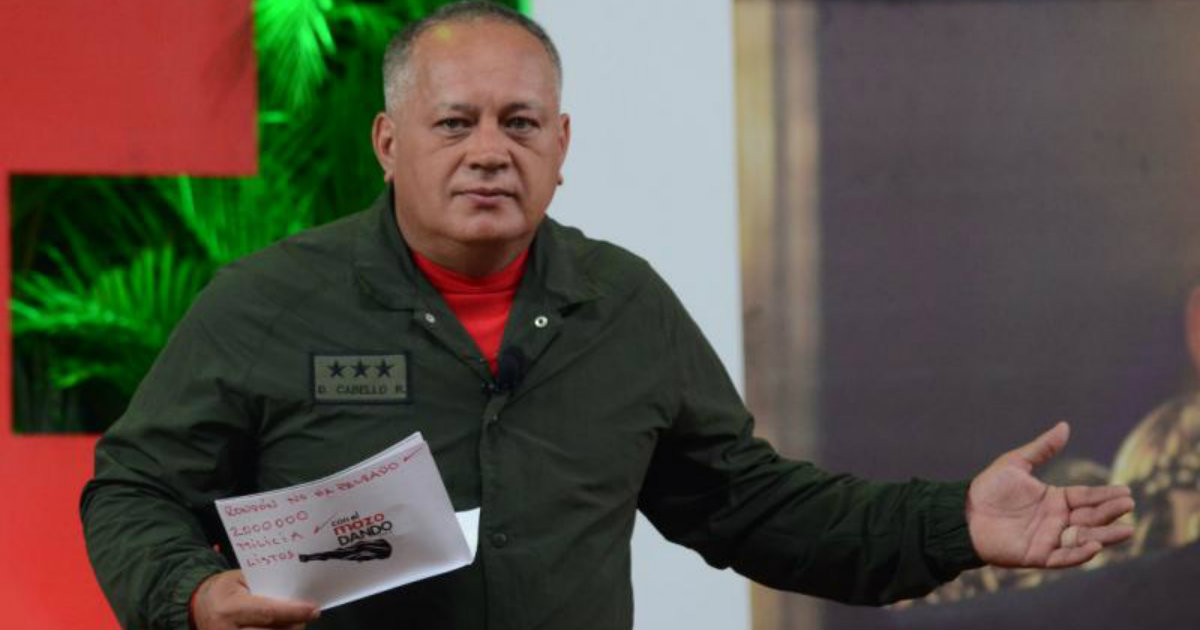 Diosdado Cabello en su programa televisivo Con el Mazo Dando © Twitter/ ConElMazoDando