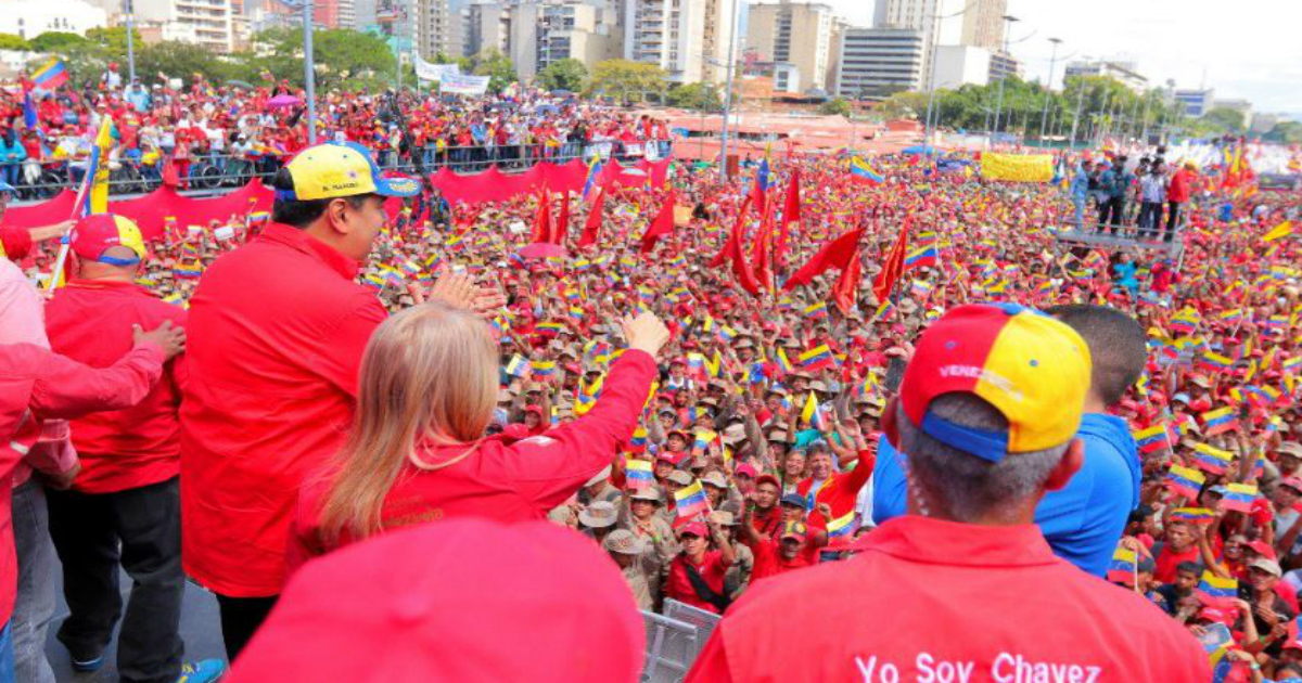 Maduro frente a la Avenida Bolívar, Caracas © Twitter / Nicolás Maduro