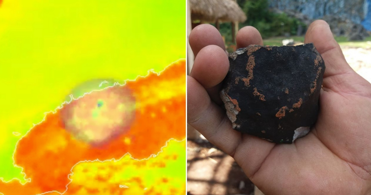 Un radar captó el momento del impacto del meteorito y un fragmento en Pinar del Río © Twitter / Brendon / Leticia Martínez