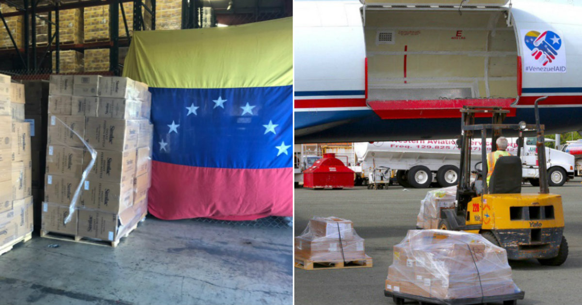 Envío de ayuda humanitaria a Venezuela procedente de Puerto Rico © Twitter / @LuisRiveraMarin