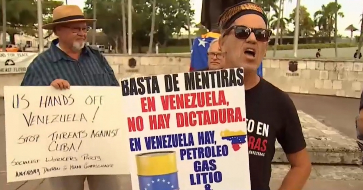 Protesta en Miami © Captura de video / Telemundo