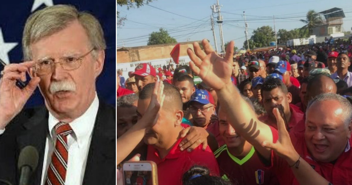 John Bolton y Diosdado Cabello. © John Bolton / Diosdado Cabello / Twitter
