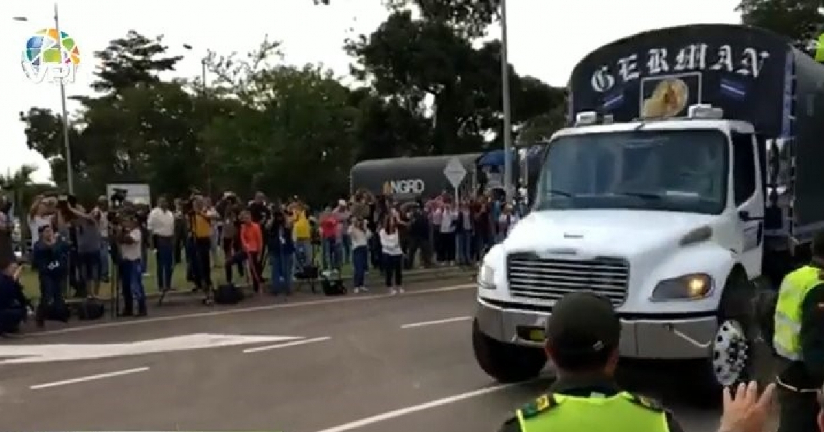 Llegada de la ayuda humanitaria a Cúcuta, en Colombia © Captura de video en Youtube