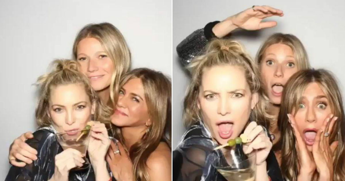 Jennifer Aniston con Kate Hudson y Gwyneth Paltrow en la fiesta de su 50 cumpleaños © Instagram / Kate Hudson