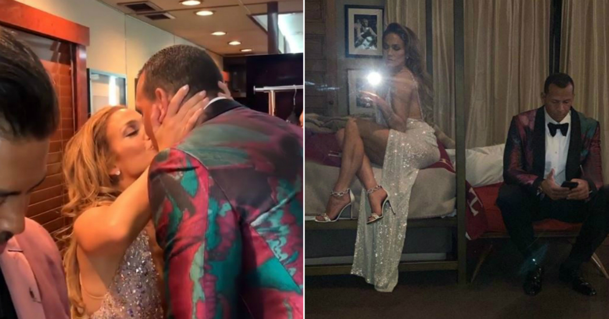 Jennifer Lopez y Alex Rodriguez en la noche de los Grammy © Instagram / Alex Rodriguez