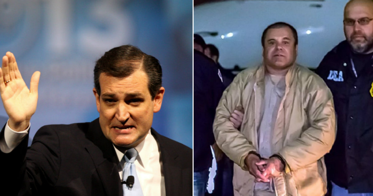 El senador Ted Cruz y "El Chapo" Guzmán © Flickr / Gage Skidmore / Wikimedia Commons