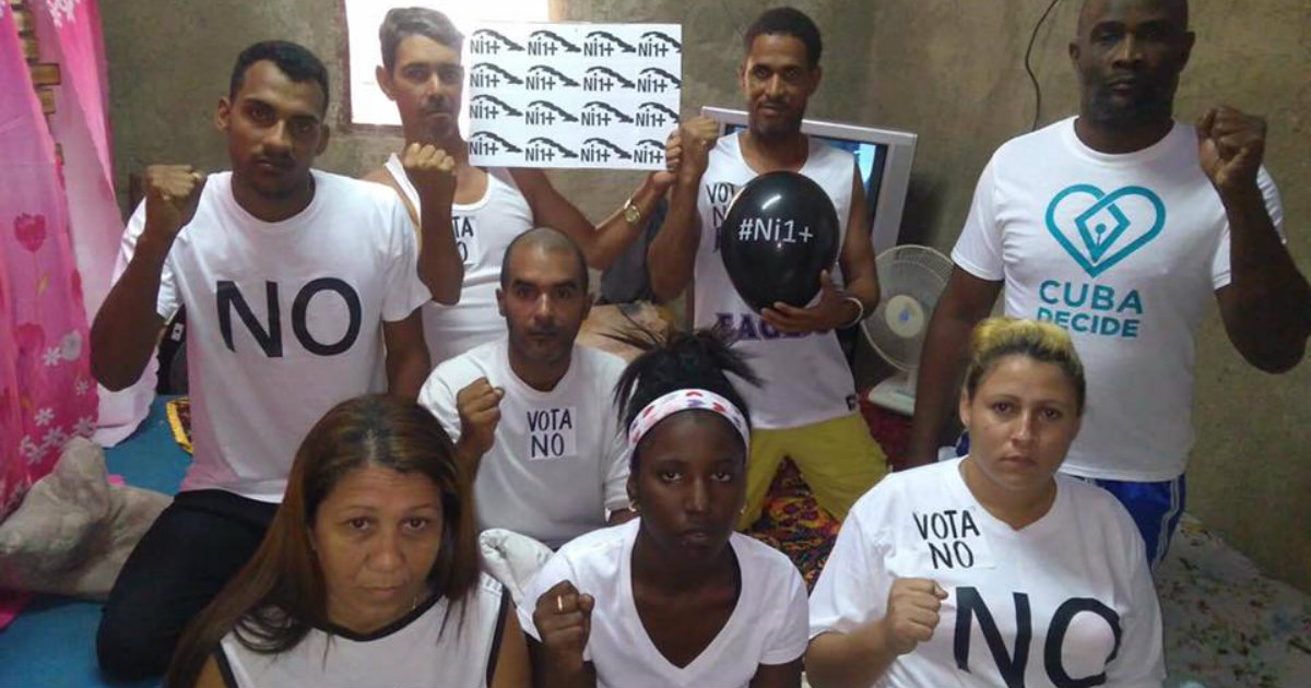Algunos de los activistas de UNPACU que están en huelga de hambre © Facebook/Lietty Rachel Reyes