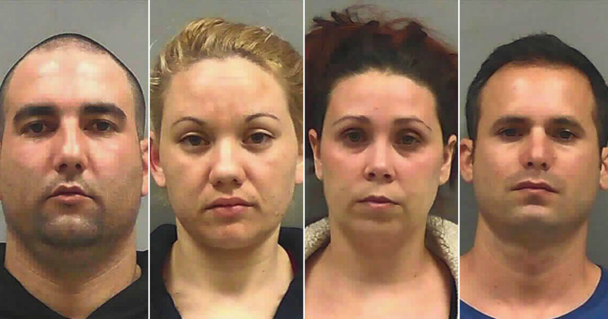 Cuatro de los cubanos detenidos. © Jenkins County Sheriff's Office