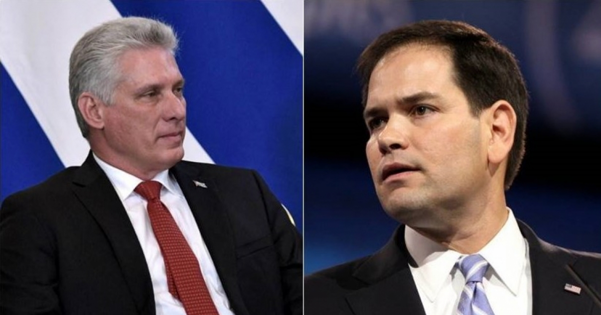 Miguel Díaz-Canel y Marco Rubio © Wikimedia Commons y Twitter de Marco Rubio