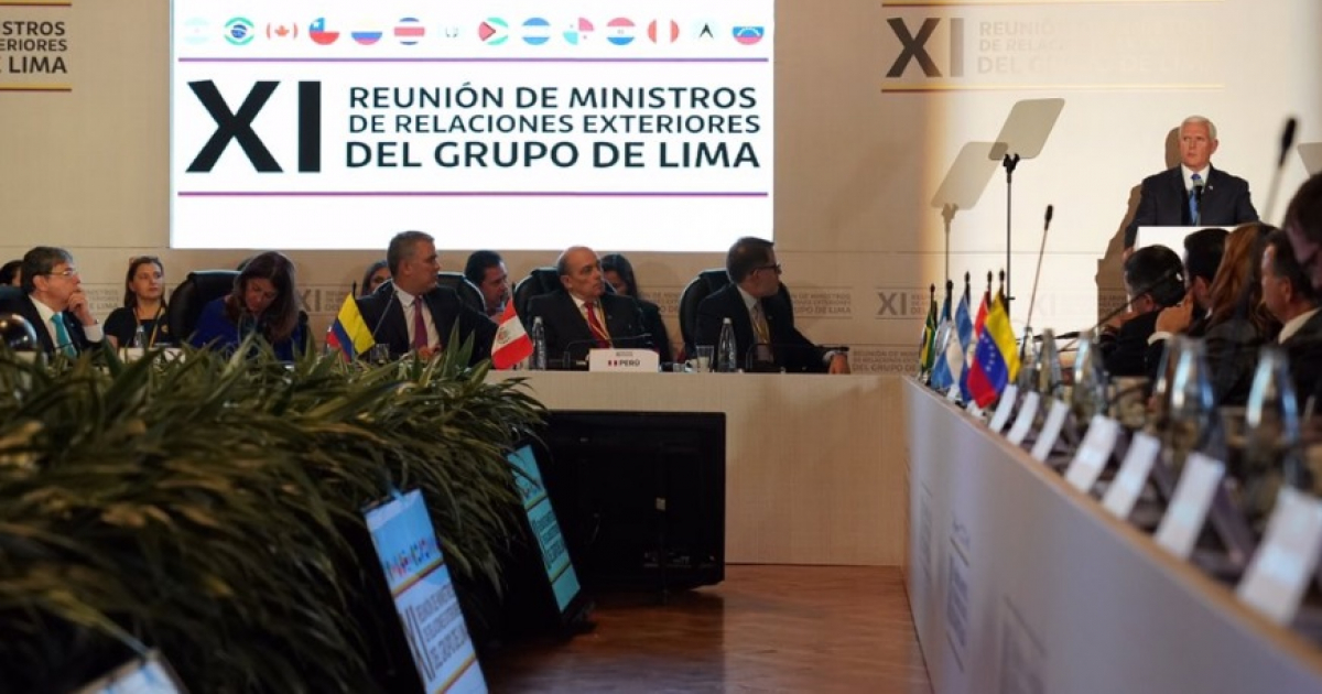 Reunión de Ministros de Relaciones Exteriores del Grupo de Lima © Twitter / @VP