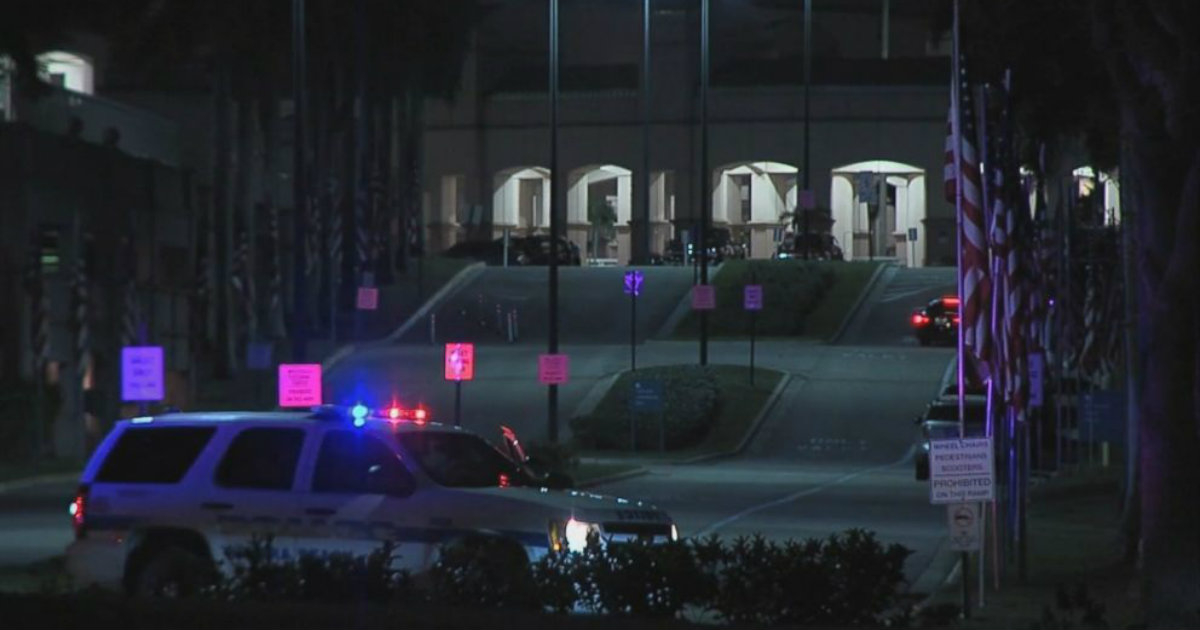 Alrededores del hospital de Palm Beach donde ocurrió el incidente © Twitter/abcnews