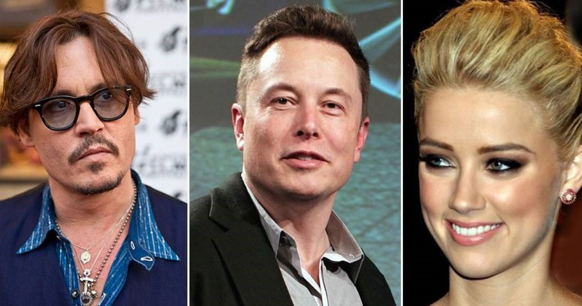 Johnny Depp, Elon Musk y Amber Heard © Wikimedia Commons