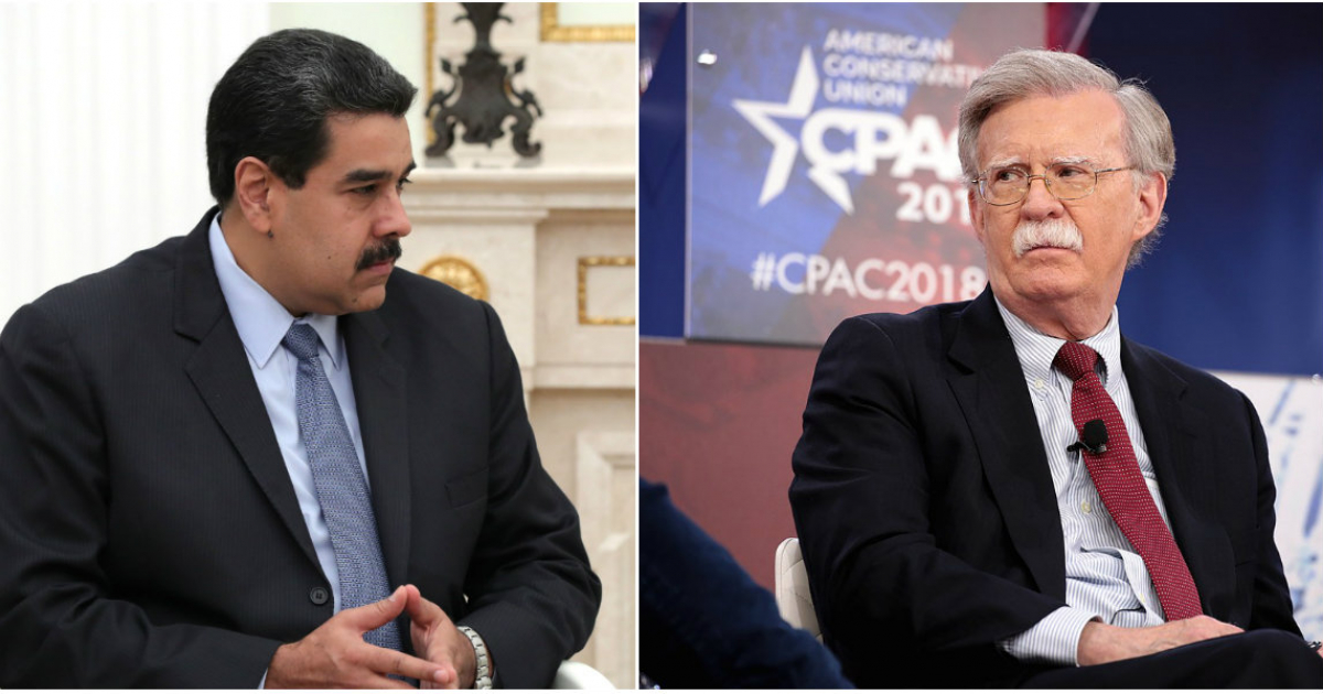 Nicolás Maduro y John Bolton © Wikimedia Commons