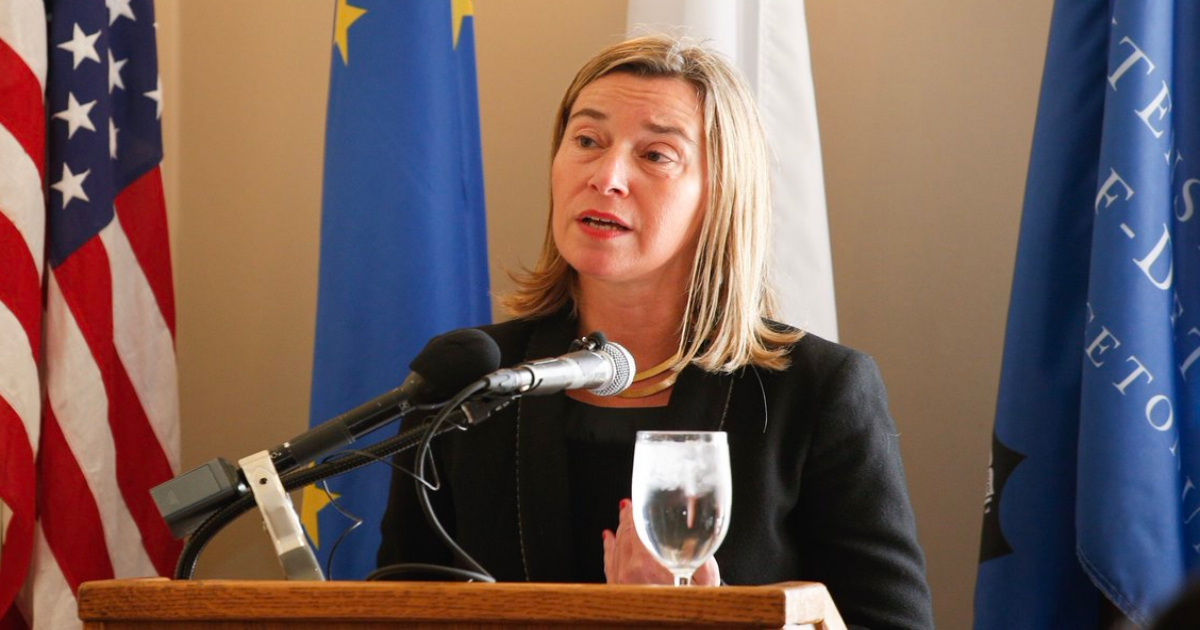 Federica Mogherini en una conferencia. © Twitter / ValedeAlmeidaEU