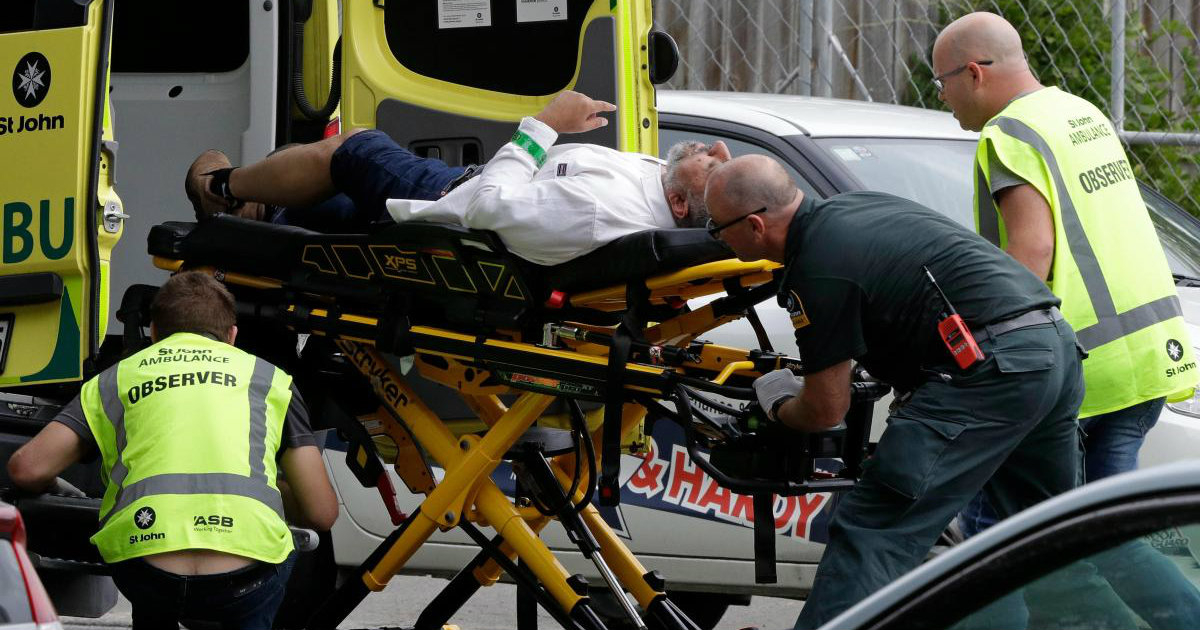Herido en el atentado a las mezquitas de Nueva Zelanda. © Jaime Peña y Lillo D / Twitter