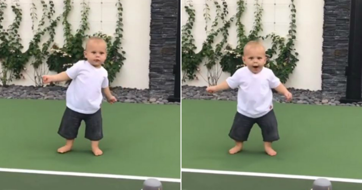 Nicholas, hijo de Enrique Iglesias y Anna Kournikova, bailando © Instagram / Enrique Iglesias