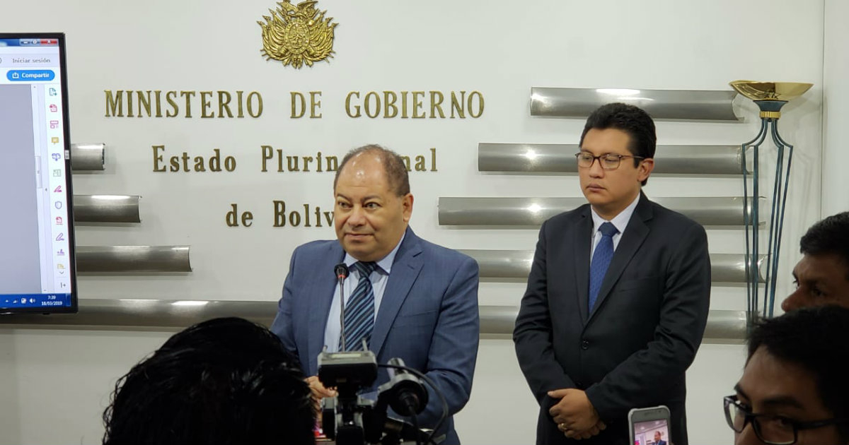Ministro de Gobierno de Bolivia © Twitter/Bolivia TV Oficial