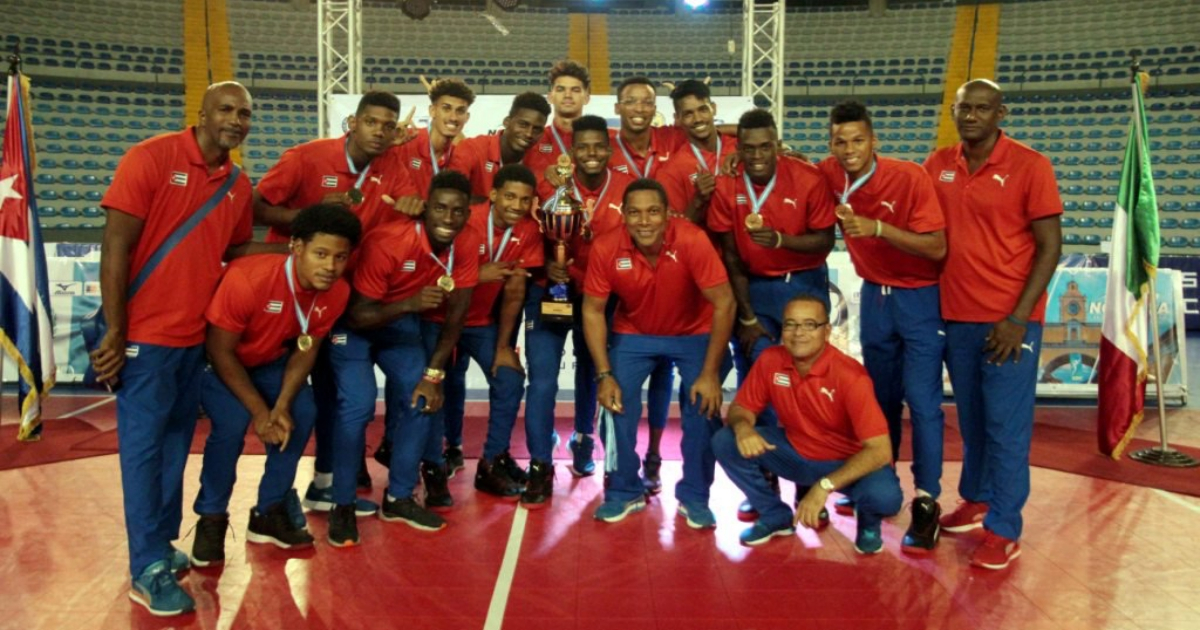 Equipo cubano de voleibol masculino. © Twitter / NORCECA