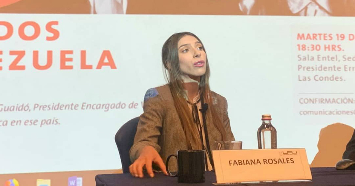 Fabiana Rosales en Chile © Twitter / Fabiana Rosales