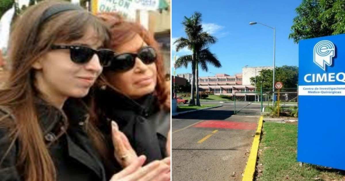 Florencia y Cristina Fernández en 2014 y el CIMEQ. © Instagram / Florencia Kirchner / Twitter / Cristina Kirchner