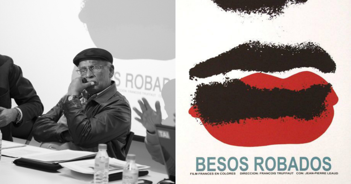 Pablo René Azcuy y cartel de "Besos Robados" © Escuela TAI / Facebook Pablo René Azcuy 