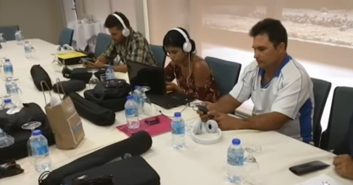 Periodistas de la agencia independiente cubana Palenque Visión © Captura de video en Youtube