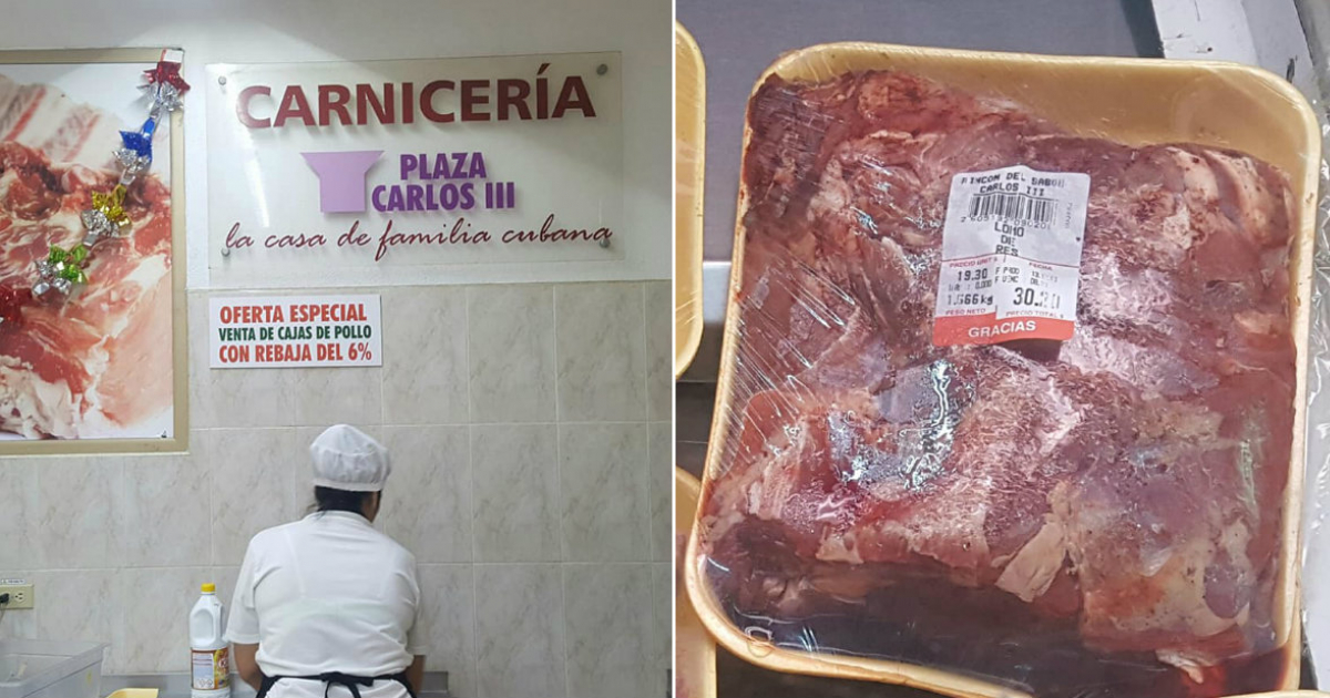 Precio de la carne de res en el mercado de Carlos III © Facebook / Juanmy653
