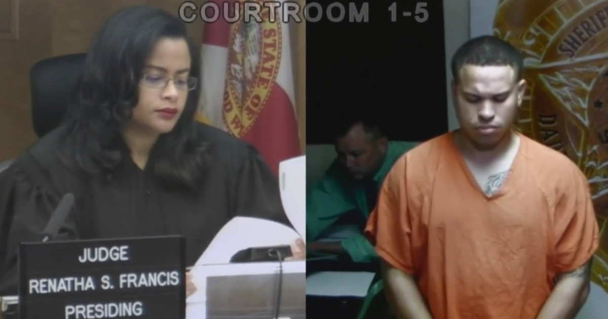 La jueza Renatha S. Francis y Xavier Raymond Del Toro © Captura de video / Local 10 News