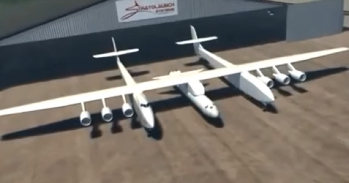 Stratolaunch, el avión más grande del mundo. © Youtube Screenshot