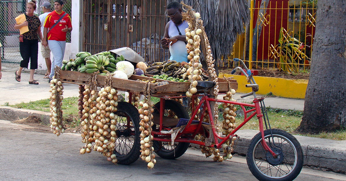 Vendedor de productos agrícolas en forma ambulatoria © CiberCuba