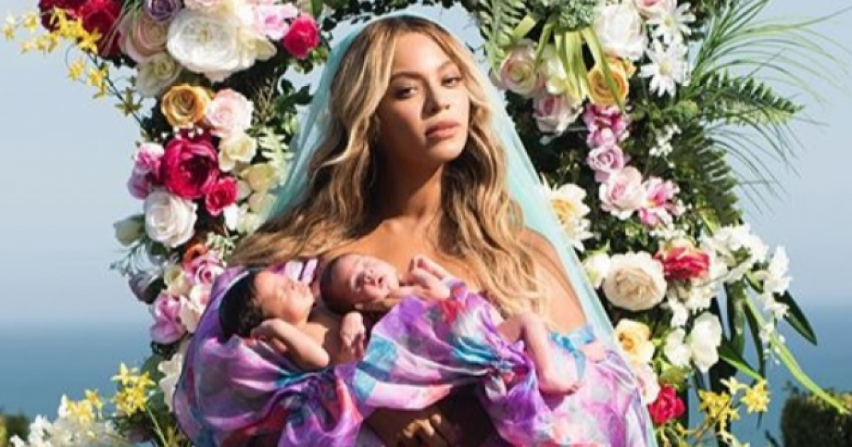 Beyoncé con su gemelos. © Instagram de la artista