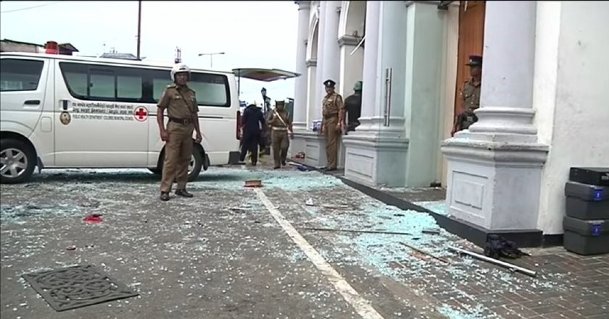 Exterior de una de las iglesias atacadas en Sri Lanka © Captura de video en Youtube