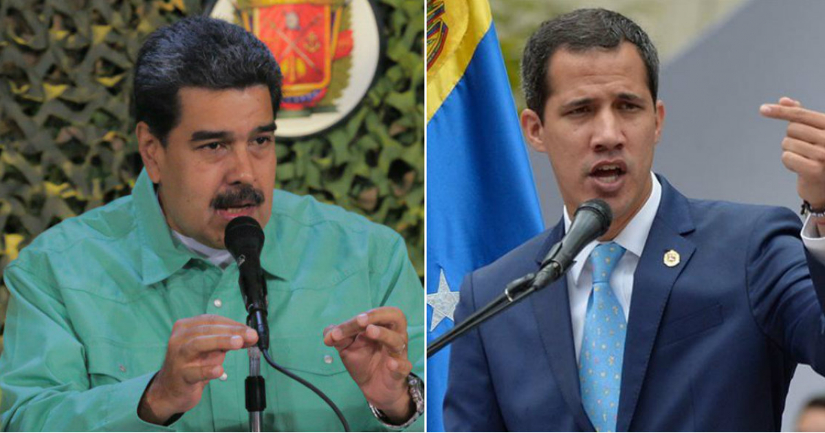 Nicolás Maduro (i) y Juan Guaidó (d) © Collage Twitter/Nicolás Maduro y Juan Guaidó