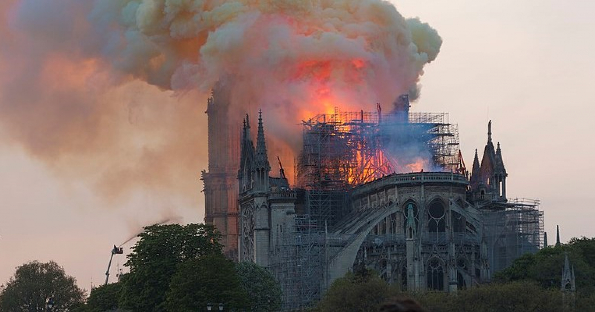 Incendio en la Catedral de Notre Dame © Wikimedia Commons