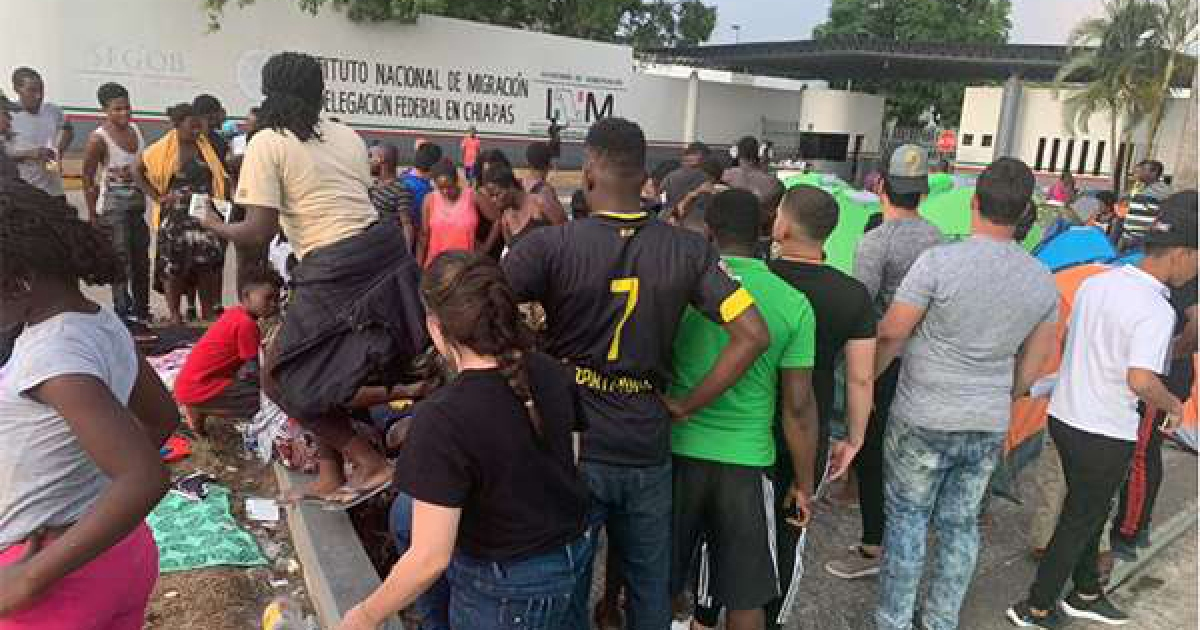 Migrantes cubanos en Tapachula, estado de Chiapas (imagen de referencia). © El Heraldo 