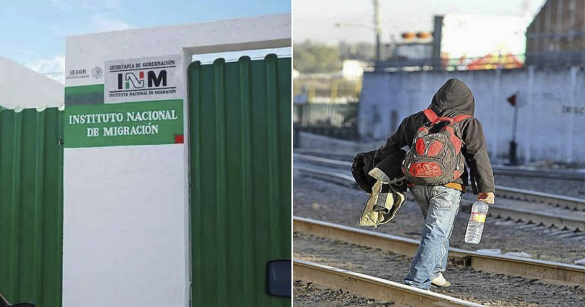 Instalación del INM y migrante en México © Twitter / Diario de Chiapas / Diario de Coahuila