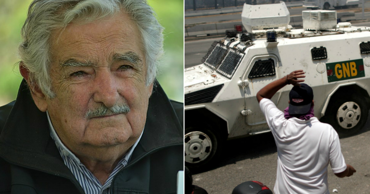 Pepe Mujica y vehículo blindado de la Guardia Nacional de Venezuela © Wikimedia Commons / Reuters Ueslei Marcelino