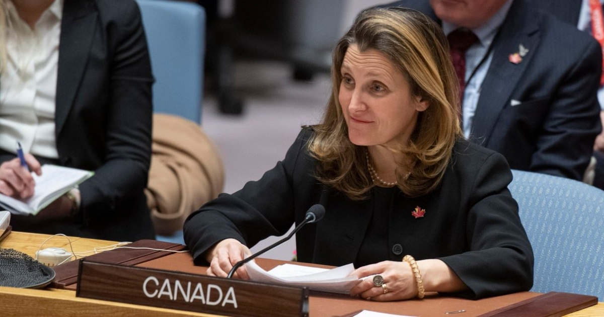 Chrystia Freeland, ministra de Asuntos Exteriores de Canadá © Chrystia Freeland/ Twitter