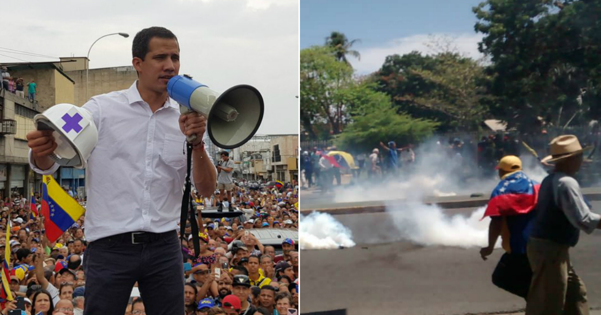 Juan Guaidó y levantamientos en Caracas, Venezuela © Twitter / Juan Guaidó