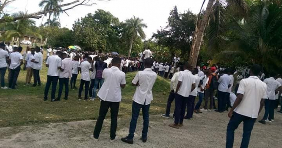 Estudiantes congoleños durante las protestas en Cuba © Je ne rentre pas sans mon diplome/ Facebook